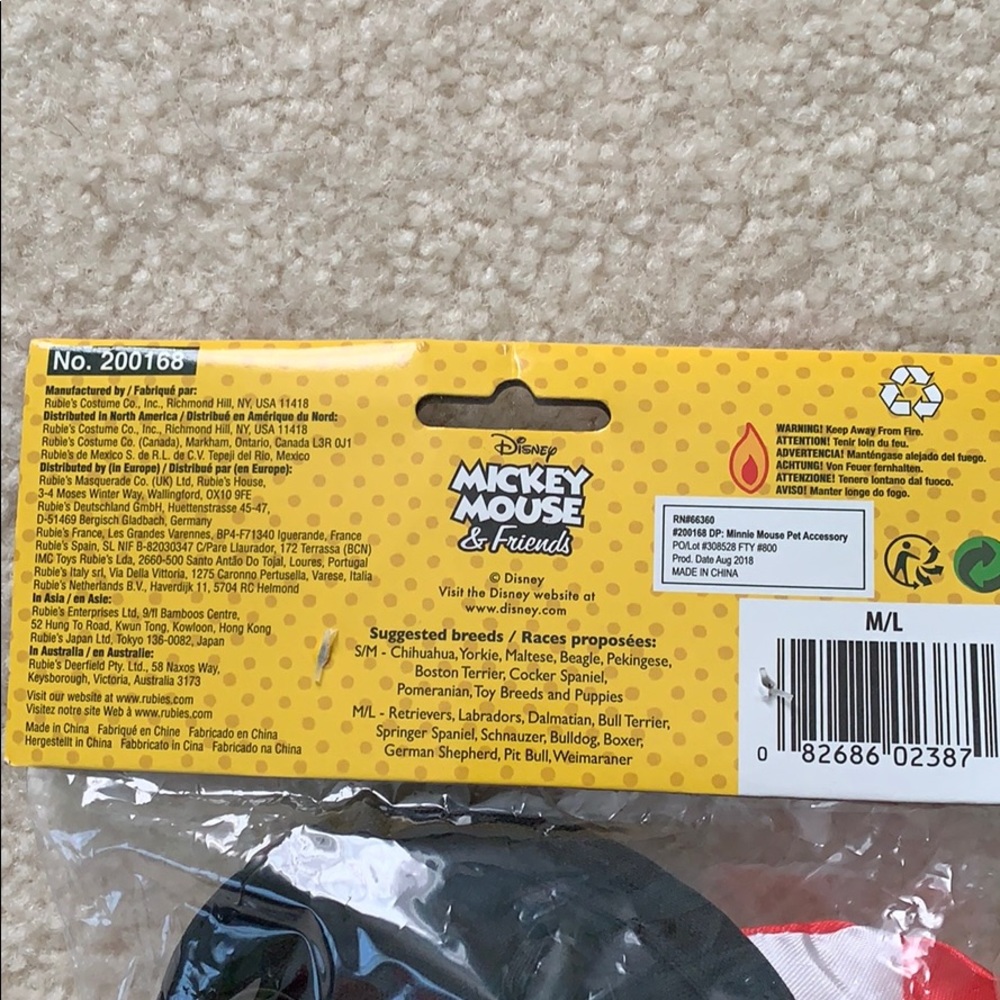 Minnie Mouse Dog Headband- NWT!!! - Picture 5 of 5